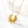 304 Stainless Steel Simple Style Polishing Plating Sun Pendant Necklace