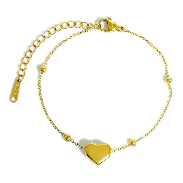 Simple Style Titanium Steel Heart Water Drop Bell Pattern Electroplated Necklace Bracelet Accessories For Women