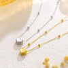 Simple Style Titanium Steel Heart Water Drop Bell Pattern Electroplated Necklace Bracelet Accessories For Women