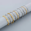 Simple Style Twist 304 Stainless Steel 18K Gold Plated Bracelets In Bulk