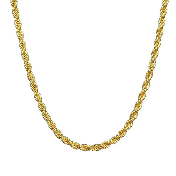 Simple Style Twist Stainless Steel Plating Necklace
