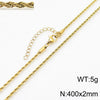 Simple Style Twist Stainless Steel Plating Necklace