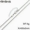 Simple Style Twist Stainless Steel Plating Necklace