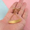 Simple Style U Shape Customization Laser Engraving 304 Stainless Steel 18K Gold Plated Box Chain Bracelets In Bulk