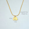 Simple Style V Shape Heart Shape Elephant Zircon Titanium Steel Wholesale Pendant Necklace
