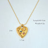 Simple Style V Shape Heart Shape Elephant Zircon Titanium Steel Wholesale Pendant Necklace