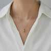 Simple Style Water Droplets Titanium Steel Rhinestones 18k Gold Plated Pendant Necklace