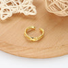 Simple Style Waves Sterling Silver Irregular Plating Gold Plated Rings