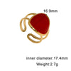 Simple Stylish Open Ring For Women With Geometric Enamel Design Gold Electroplated Stainless Steel Fashion Jewelry