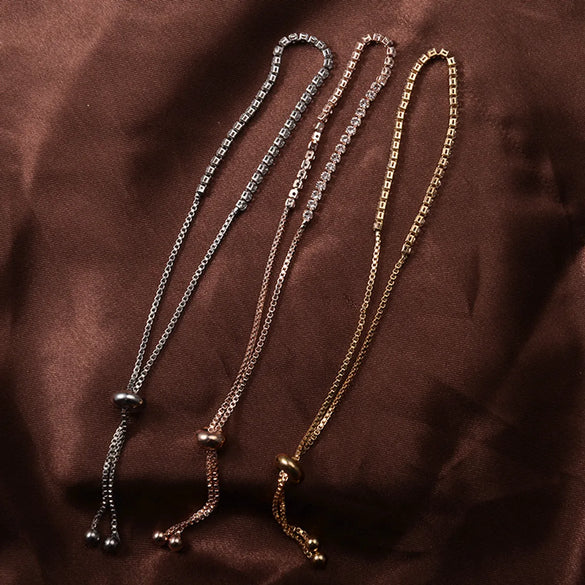 Simple Telescopic Rhinestone Claw Chain Adjustable Bracelet Jewelry Wholesale Gooddiy