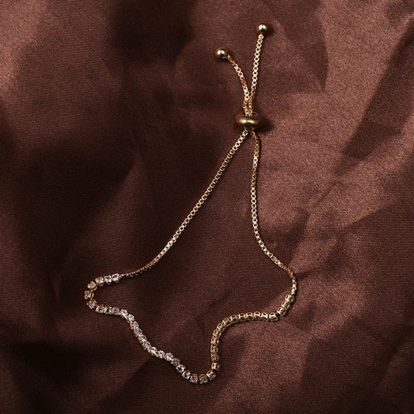 Simple Telescopic Rhinestone Claw Chain Adjustable Bracelet Jewelry Wholesale Gooddiy