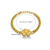 Simple Temperament Flower Stainless Steel Jewelry Bracelet And Necklace For Women With Electroplating Treatment