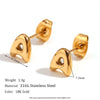 Simple Temperament Mini Bubble Letter Titanium Steel Earrings For Women 18K Gold Plated With Electroplating Process