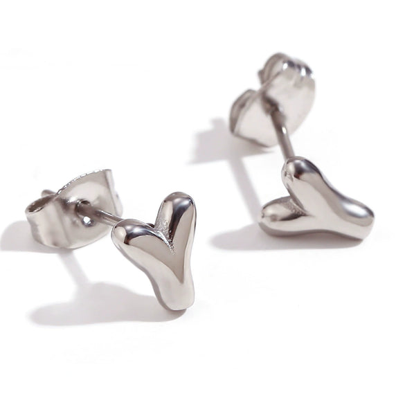 Simple Temperament Mini Bubble Letter Titanium Steel Earrings For Women 18K Gold Plated With Electroplating Process