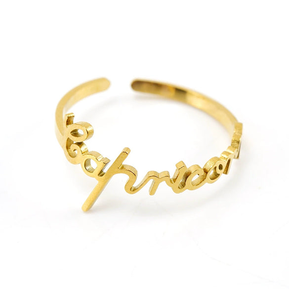 Simple 316L Stainless Steel Constellation Ring Jewelry Electroplated For Women