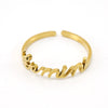 Simple 316L Stainless Steel Constellation Ring Jewelry Electroplated For Women