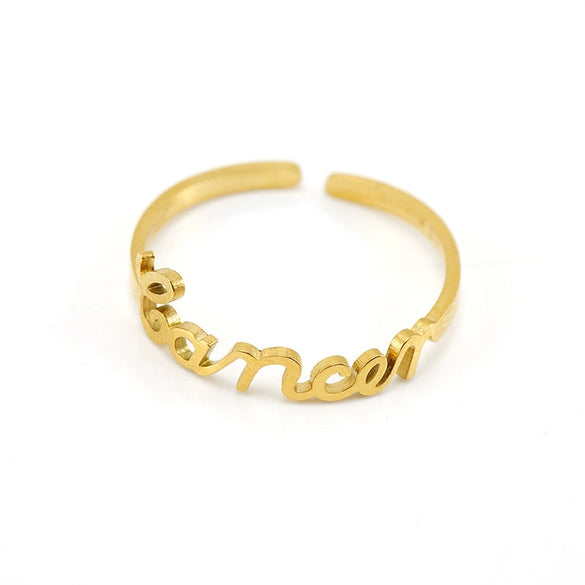 Simple 316L Stainless Steel Constellation Ring Jewelry Electroplated For Women
