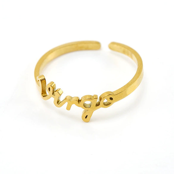 Simple 316L Stainless Steel Constellation Ring Jewelry Electroplated For Women