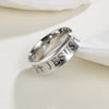 Simple Titanium Steel Geometric Ring Electroplating Unisex Jewelry
