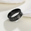 Simple Titanium Steel Geometric Ring Electroplating Unisex Jewelry