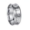 Simple Titanium Steel Geometric Ring Electroplating Unisex Jewelry