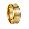 Simple Titanium Steel Geometric Ring Electroplating Unisex Jewelry