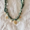 Simple Titanium Steel Heart Multipendant Necklace With Natural Pearl Eightpointed Star Fourleaf Clover Electroplating