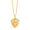 Simple Titanium Steel Heart Openable Photo Album Necklace Electroplated With 18K Real Gold