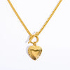 Simple Titanium Steel Heart Openable Photo Album Necklace Electroplated With 18K Real Gold