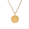 Simple Titanium Steel Letter Pendant Necklace And Earrings Set With Round Charm And Box Chain For Women