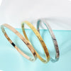 Simple Titanium Steel Open Cuff Bracelet For Women With Roman Numeral Electroplated Design Fashion Versatile Non Fading Jewelry