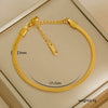 Simple Titanium Steel Unisex Bracelet With 18K Gold Plating Electroplating Treatment Minimalist Style