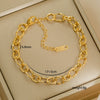 Simple Titanium Steel Unisex Bracelet With 18K Gold Plating Electroplating Treatment Minimalist Style