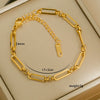 Simple Titanium Steel Unisex Bracelet With 18K Gold Plating Electroplating Treatment Minimalist Style