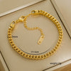 Simple Titanium Steel Unisex Bracelet With 18K Gold Plating Electroplating Treatment Minimalist Style