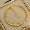 Simple Titanium Steel Unisex Bracelet With 18K Gold Plating Electroplating Treatment Minimalist Style