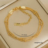 Simple Titanium Steel Unisex Bracelet With 18K Gold Plating Electroplating Treatment Minimalist Style