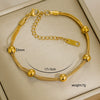 Simple Titanium Steel Unisex Bracelet With 18K Gold Plating Electroplating Treatment Minimalist Style