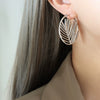 Simple 316L Stainless Steel Women's Earrings With Geometric Pattern And Electroplating Design
