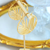 Simple 316L Stainless Steel Women's Earrings With Geometric Pattern And Electroplating Design