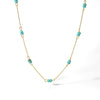 Simple Turquoise Women's Necklace In Light Luxury Niche Ins Style Stainless Steel With Pvdp Furnace Real Gold Treatment And Geometric Design