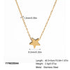 Simple U Shaped Star Love Cross Stainless Steel Necklace For Women With Pvd Furnace Vacuum Real Gold Plating