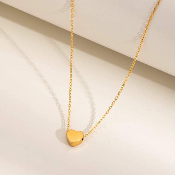 Simple U Shaped Star Love Cross Stainless Steel Necklace For Women With Pvd Furnace Vacuum Real Gold Plating