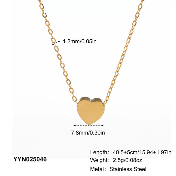 Simple U Shaped Star Love Cross Stainless Steel Necklace For Women With Pvd Furnace Vacuum Real Gold Plating
