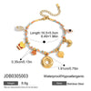 Simple Unisex Donut Style Stainless Steel Electroplated Rope Bracelet Jewelry