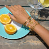 Simple Unisex Donut Style Stainless Steel Electroplated Rope Bracelet Jewelry