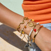 Simple Unisex Donut Style Stainless Steel Electroplated Rope Bracelet Jewelry