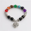 Simple Unisex Handmade Agate Peach Heart Bead Bracelet Jewelry