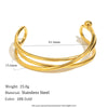 Simple Versatile Niche Fashion Hand Jewelry Stainless Steel 18K Gold Plated Cross Line Bracelet For Women