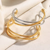 Simple Versatile Niche Fashion Hand Jewelry Stainless Steel 18K Gold Plated Cross Line Bracelet For Women